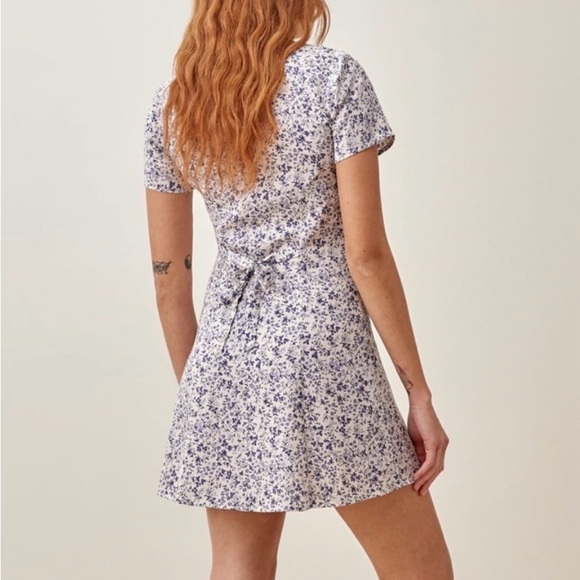 Reformation Blue Floral Dress mini - Picture 11 of 11